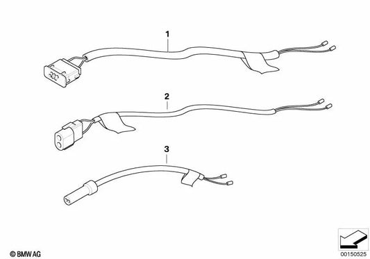 Juego de reparación sensor de altura trasero derecho para BMW Serie 5 E61 (OEM 61126988910). Original BMW