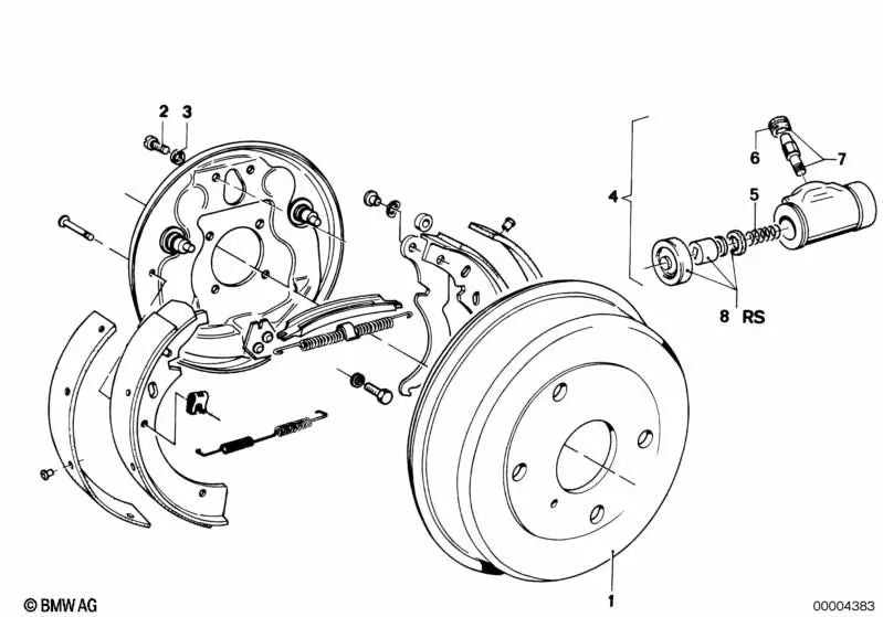 Tambor de freno para BMW E21 (OEM 34216752373). Original BMW