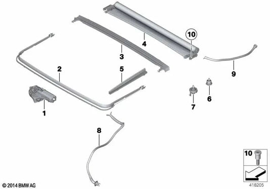 Elemento de ajuste activo para BMW Serie 5 F07, F11 (OEM 54107237597). Original BMW.