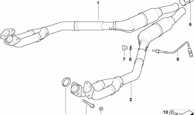 Lambda OEM 11781704259 para BMW E38, E39, E46, E53, E83, E85. BMW original.