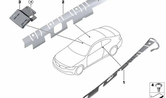 Antena DAB para BMW F33, F83 (OEM 65209281068). Original BMW.