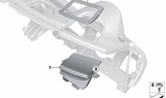 Display head-up Isolamento acustico per BMW 3 F30 Series, F31, F34, F80, 4 F32, F33, F36, F82, F83 (OEM 62309236821). BMW originale