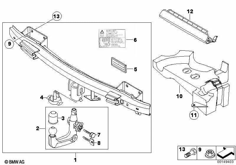 Bandeja de almacenaje para BMW E82, E88 (OEM 71606774259). Original BMW