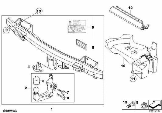 Bandeja de almacenaje para BMW E82, E88 (OEM 71606774259). Original BMW