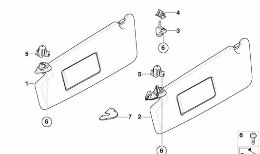 Cubierta del soporte para BMW X3 E83, E83N (OEM 51163418714). Original BMW.