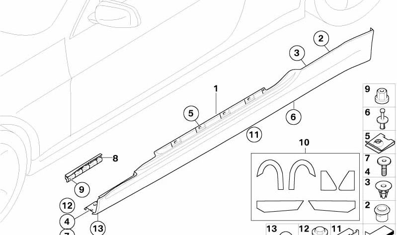 Stift para BMW E63, E64 (OEM 07147907033). Original BMW