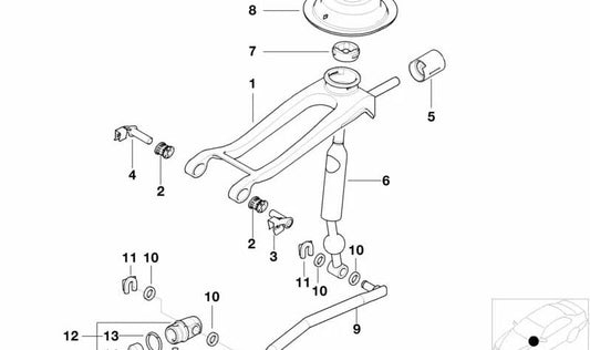 Changer la tige pour la série BMW 3 E46 (OEM 25117522383). BMW d'origine