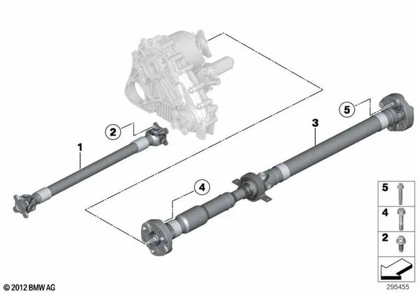 Eje de Transmisión para BMW Serie 3 F34 (OEM 26108676293). Original BMW.