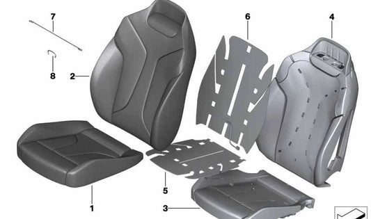 Funda de Asiento de Cuero para BMW G14, G16 (OEM 52107940501). Original BMW