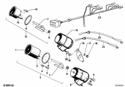 Washer for BMW 3 Series E21, E30; Series 5 E12, E28; Series 6 E24; Series 7 E23, E65, E66 (OEM 51436440260). Genuine BMW.