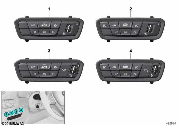 Unidad de Control de Luces para BMW G05, G06, G07 (OEM 61315A16B02). Original BMW