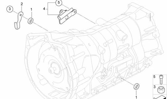 OEM 2414758889 Entkoppelte Kabelunterstützung für BMW E60, E61. Original BMW.