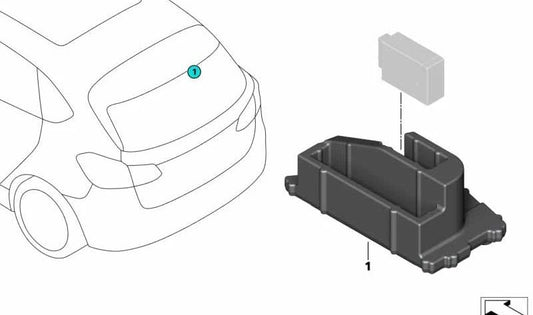 Soporte HKFM / LFE OEM 61357360957 para BMW F45, F46. Original BMW.