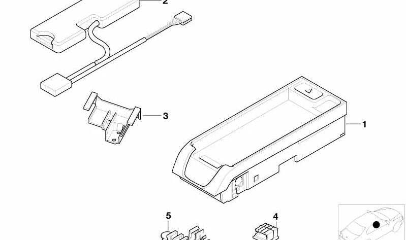 Soporte de conexión enchufable negro para BMW Serie 1 E87, F20, F52, Serie 3 E46, E90, Serie 5 E39, Serie 7 E38, X1 E84, X3 E83, X5 E53, Z4 E89, Z8 E52 (OEM 61138372276). Original BMW