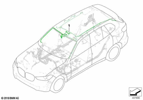 Arnés de cables del techo para BMW X7 G07 (OEM 61128736331). Original BMW.