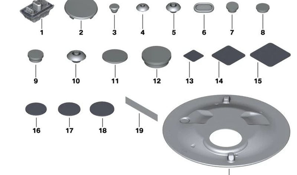 Soporte de gato elevador OEM 41009880369 para BMW G20, G21. Original BMW.