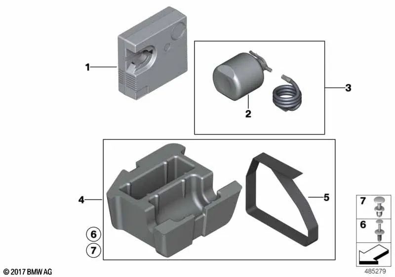 Botella de sellador de neumáticos para BMW F87, F87N Serie 2, F80, F80N Serie 3, F82, F82N, F83, F83N Serie 4, F10 Serie 5, F06, F06N, F12, F12N, F13, F13N Serie 6, G12 Serie 7, F25 X3, F26 X4, F15, F85 X5, F16, F86 X6 (OEM 71102282827). Original BMW