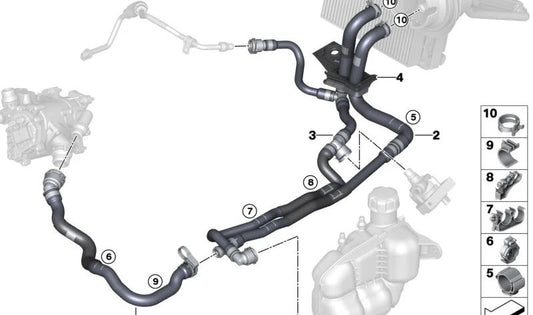 Sfilate di gomma per BMW 1 F40 Series, F52, Serie 2 F44, F45, F46, X1 F48, X2 F39, Mini F54, F55, F56, F57 (OEM 64219315941). BMW originale