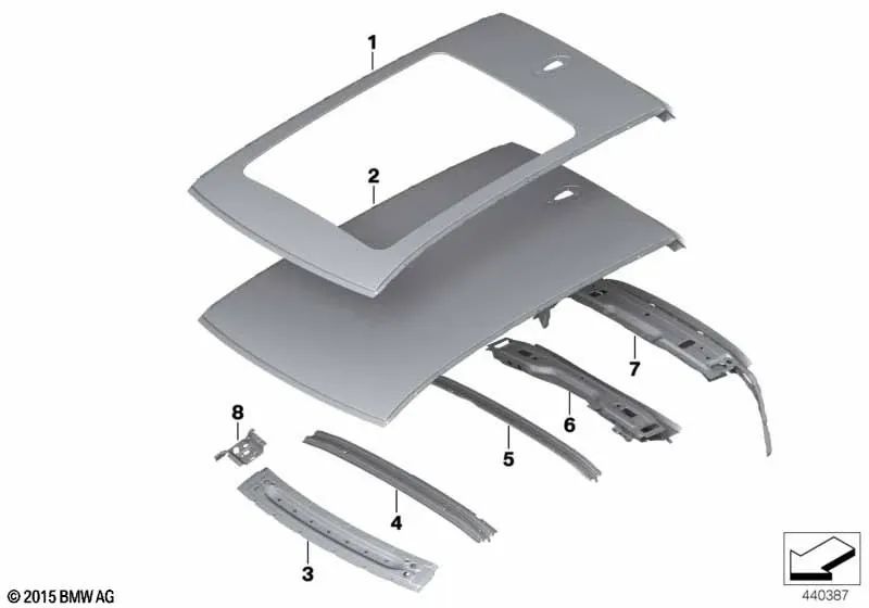 Linker Deflektoranschluss für BMW F46, F46N (OEM 41007438846). Original BMW