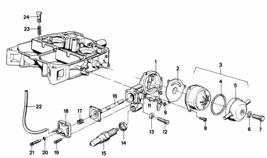 Membrana para BMW E21, E12 (OEM 13111268244). Original BMW