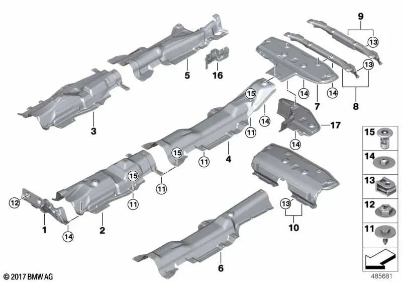 Tank-Wärmedämmung für BMW 2er F46N (OEM 51757445033). Original BMW