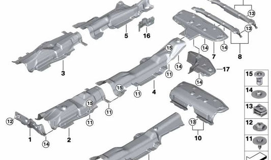 Aislamiento térmico para BMW F46, F46N (OEM 51487369916). Original BMW