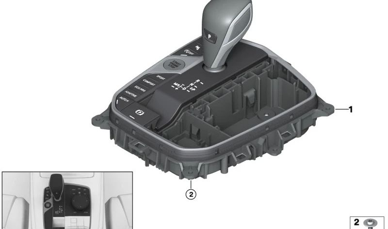 Control Center-Mittelkonsole für BMW 8er G14, G15, G16, X5 G05, G18, X6 G06, X7 G07 (OEM 61315A7DFA5). Original BMW