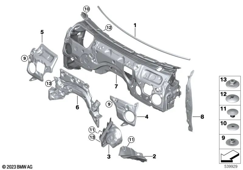 Tuerca clip para BMW E81, E82, E87N, E88, F20, F21, F40, F52, F22, F23, F44, F45, F46, F87, G42, G87, U06, E90, E91, E92, E93, F30, F31, F34, F35, F80, G20, G21, G28, G80, G81, F32, F33, F36, F82, F83, G22, G23, G26, G82, G83, F07, F10, F11, F18, G60, F06