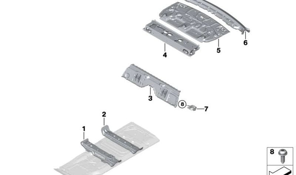 Tornillo autoseguro original OEM 07147427469 para BMW {G26, G11, G12, F91, F92, F93, G14, G15, G16, I20}.