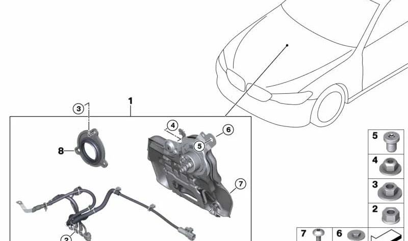 Power Control OEM Fixing Kit 61427928457 für BMW G01, G02. Original BMW.