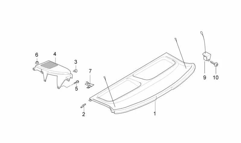 Montura derecha para BMW E36, E46 (OEM 51468146708). Original BMW