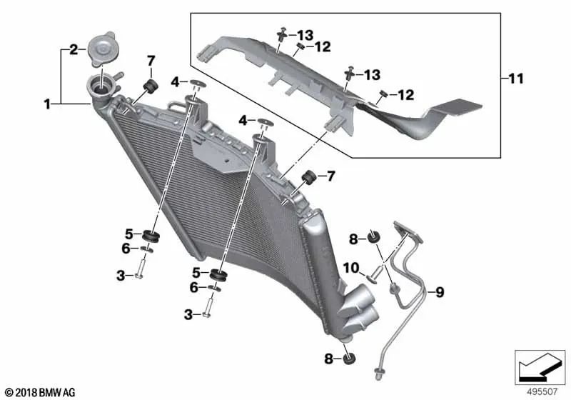 Tornillo Torx con Arandela para BMW E65, E66, K63, K66, K67, K69 (OEM 07147072817). Original BMW.