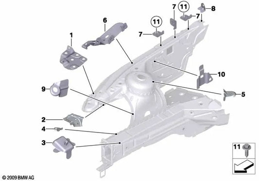 Soporte del Depósito de Expansión de Refrigerante para BMW E89 (OEM 41007224901). Original BMW