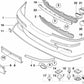 Revestimiento Parachoques imprimado delantero para BMW Serie 5 E39 (OEM 51117894379). Original BMW