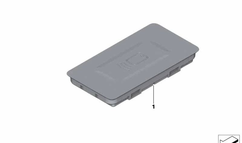 Vassoio di carico wireless NFC OEM 61355A0D8A9 per BMW F40, F44. BMW originale.