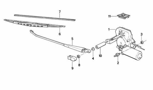 Gummihülle für die BMW 3 E30 -Serie (OEM 61621381605). Original BMW.