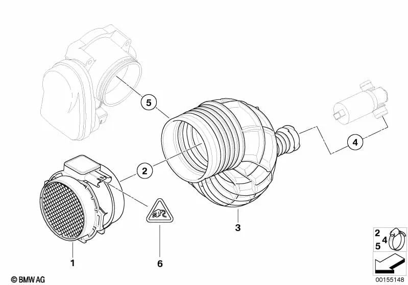 Bellows for BMW X3 E83 (OEM 13543412292). Original BMW.