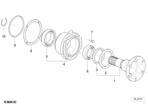 Arandela de ajuste para BMW E46, F30, F80 (OEM 33141213226). Original BMW