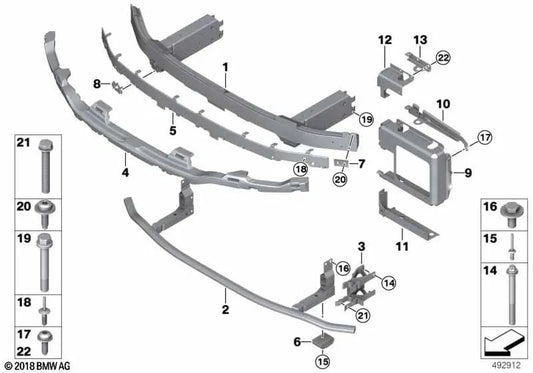 Absorbedor de impactos superior para BMW Z4 G29 (OEM 51117436849). Original BMW