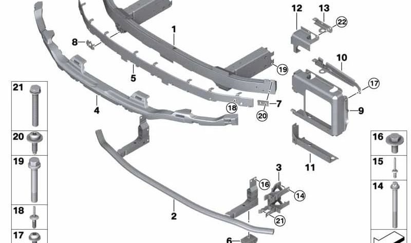 Upper shock absorber for BMW Z4 G29 (OEM 51118073096). Genuine BMW