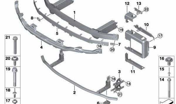 Amortiguador superior para BMW Z4 G29 (OEM 51118073096). Original BMW