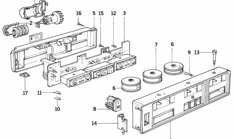 Ventilador interior con sensor de temperatura OEM 64118390150 para BMW E34, E32, E31. Original BMW.