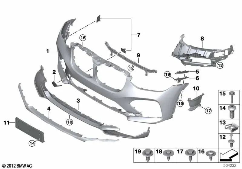 Cable Harness Holder for BMW G02 (OEM 51117456656). Original BMW