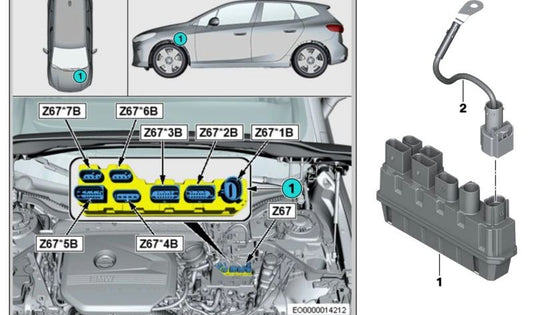 Integrated supply module OEM 12637952991 for BMW U06. Original BMW