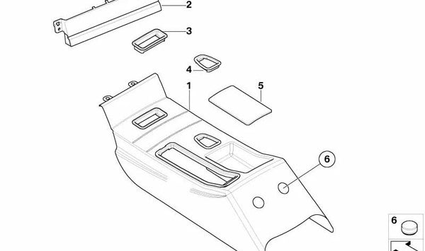 Marco para BMW Serie 3 E46 (OEM 51167896361). Original BMW