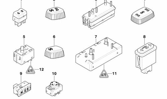 OEM 61318360287 Bouton d'appuie-tête gauche pour BMW E38. BMW d'origine.