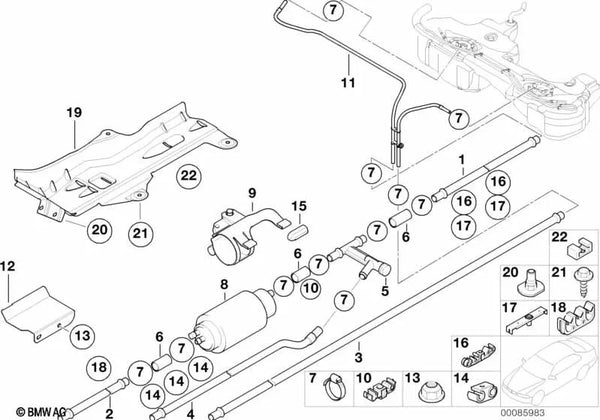 Bomba de diésel para BMW Serie 3 E46 (OEM 16126750603). Original BMW