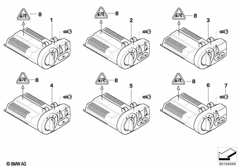 Lichtschaltereinheit für BMW Z4 E85 (OEM 61319133037). Original BMW.