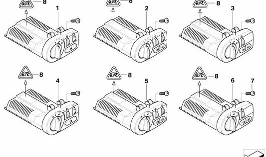 Switch Light e Antiniebla OEM 61319146280 per BMW E85, E86. BMW originale.