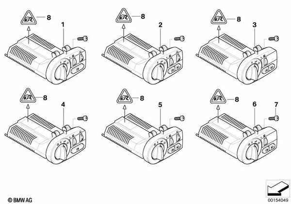 Unidad de conmutación para luces / faros antinieblas para BMW Z4 E85 (OEM 61319133035). Original BMW